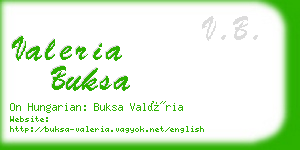 valeria buksa business card